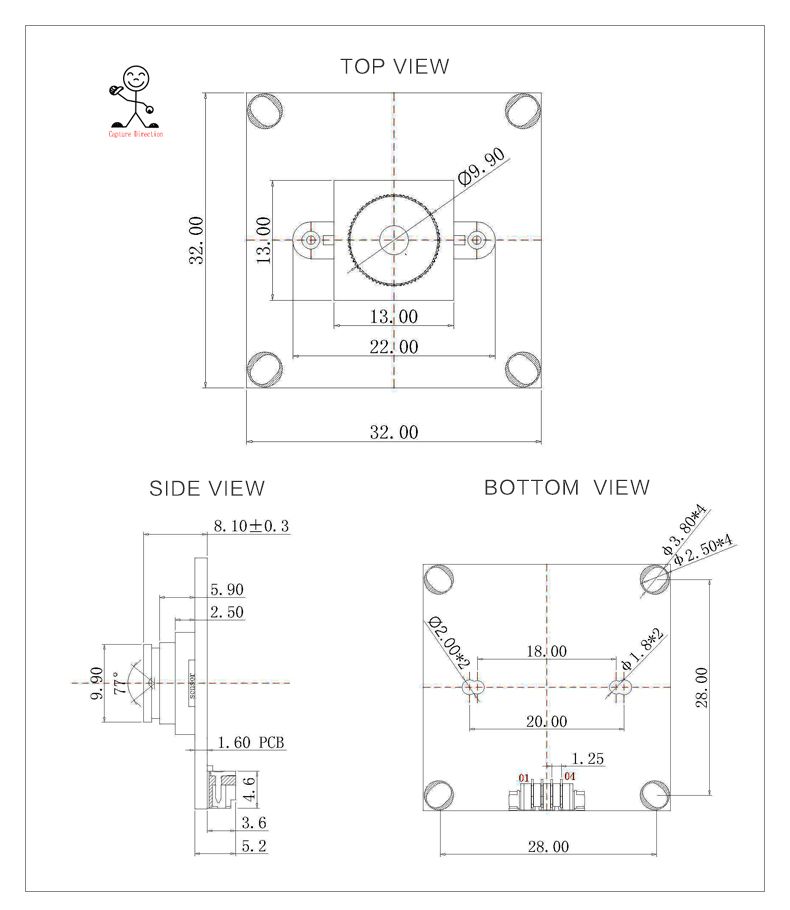 2Megapixel 1080P HD 30FPS USB Camera Module with Free driver