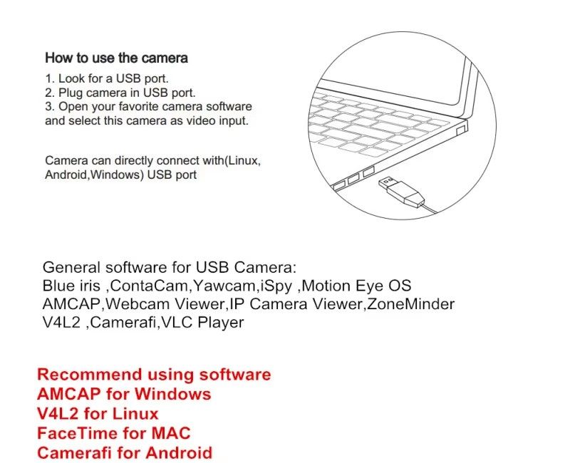 USB Camera High Definition 8000*6000 Ultra HD 8K Web 48MP Camera USB Autofocus Used For Scanning Passport Document ID Card